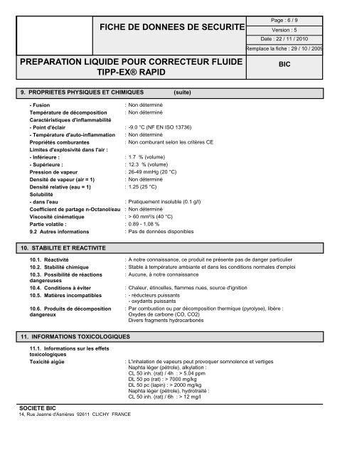 preparation liquide pour correcteur fluide