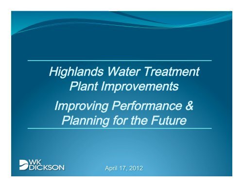 Highlands Water Treatment Plant Improvements Improving ...