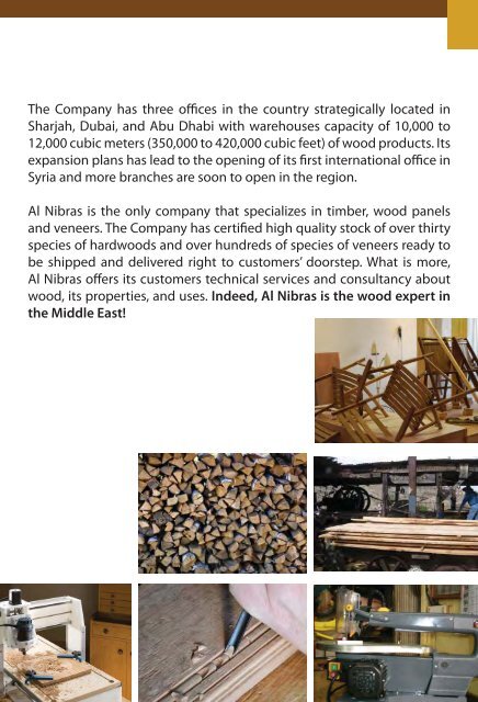 COMPANY Profiles - Dubai Woodshow