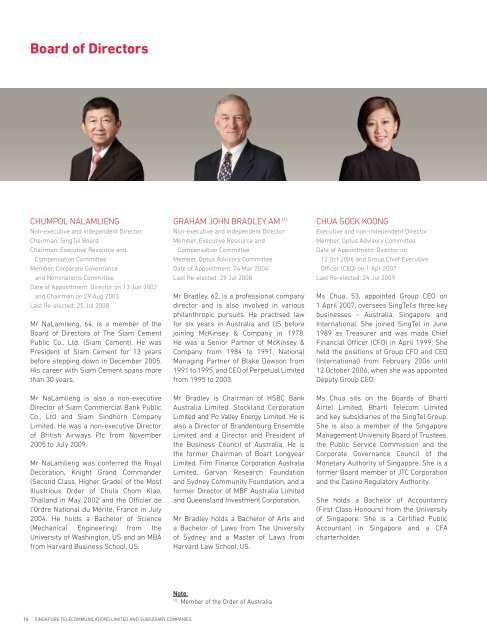 Board of Directors - SingTel