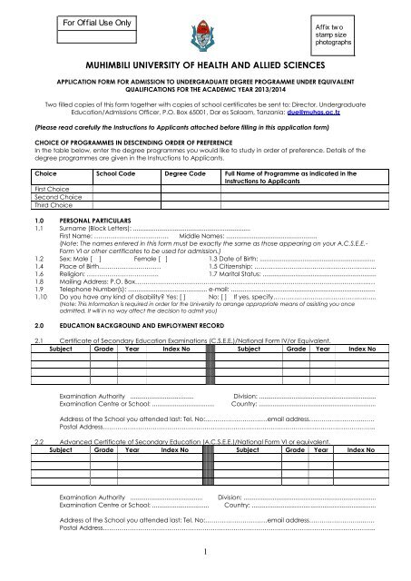 Application Forms for Equivalent Entry Qualification 2013_2014 ...