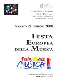 EUROPEA DELLA MUSICA - Conservatorio di Como