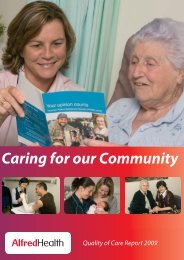 Caring for our Community - Alfred Hospital