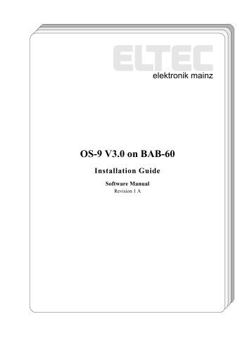 OS-9 V3.0 on BAB-60 - ELTEC Elektronik AG