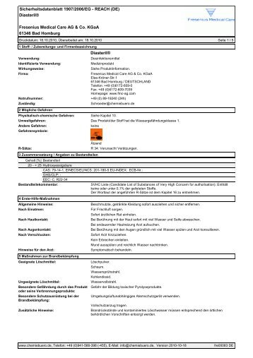 Sicherheitsdatenblatt - Fresenius Biotech