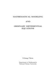 mathematical modeling and ordinary differential equations