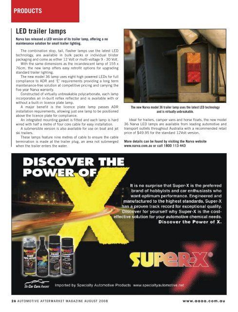 AM MAGAZINE SHELL - Australian Automotive Aftermarket Magazine