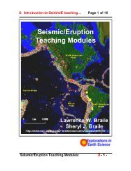 Seismic/Eruption Teaching Modules - UTEP Geological Sciences