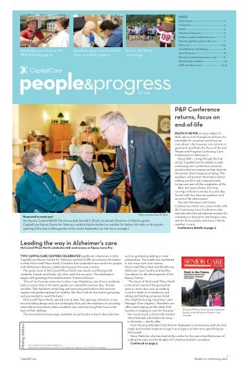 Leading the way in Alzheimer's care P&P Conference ... - CapitalCare