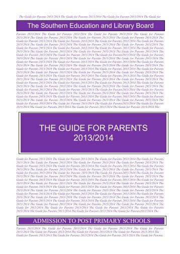 guide for parents 2013-14 - Southern Education and Library Board