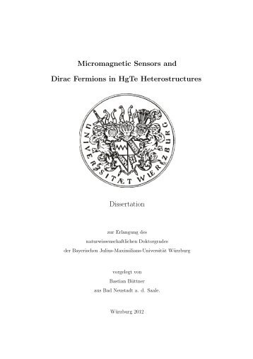 Micromagnetic Sensors and Dirac Fermions in HgTe ...