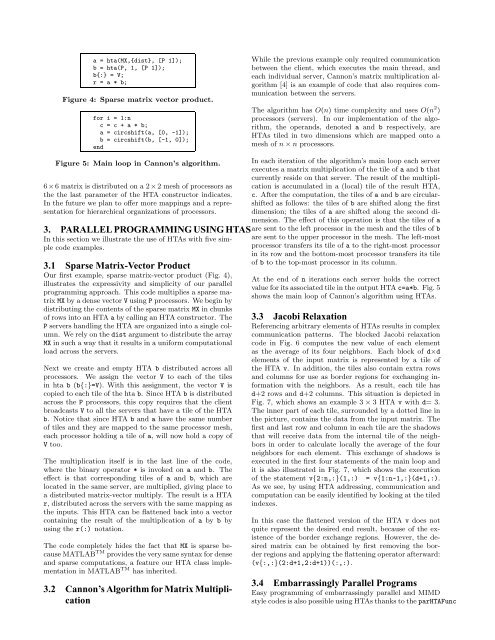 The Hierarchically Tiled Arrays Programming Approach