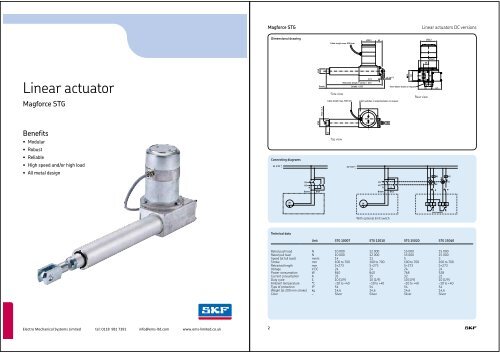 Linear actuator - Electro Mechanical Systems Ltd.
