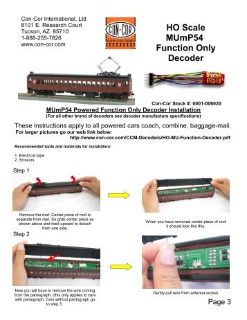 HO Scale MUmP54 Function Only Decoder - Con-Cor