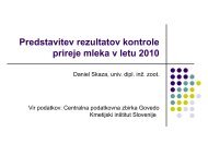 Podatki o prireji mleka za leto 2010 - KGZ Ptuj