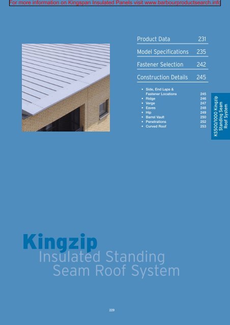 Kingzip Seam Roof System - BD Online Product Search