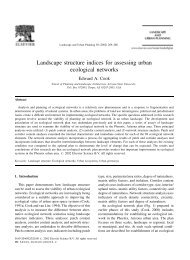 Landscape structure indices for assessing urban ecological networks