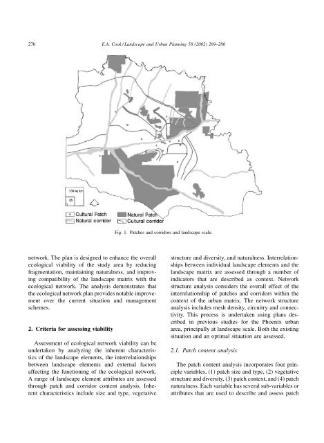 Landscape structure indices for assessing urban ecological networks