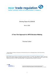 A Two-Tier Approach to WTO Decision Making - nccr trade ...