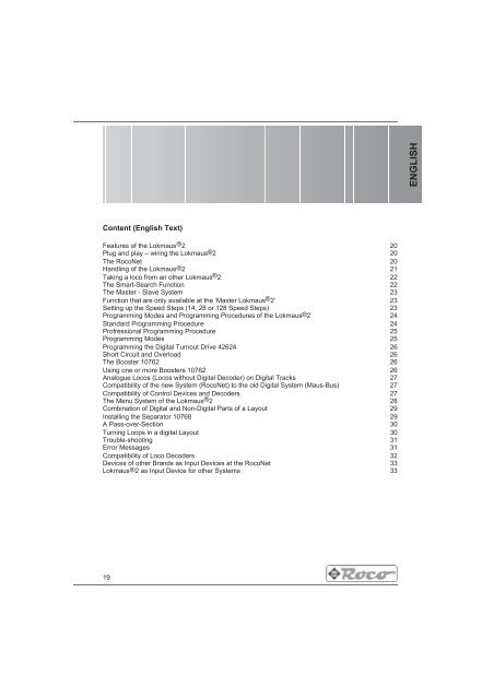 Content (english text) - Digital tog og digital modeljernbane