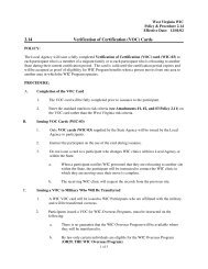 2.14 Verification of Certification (VOC) Cards - West Virginia WIC