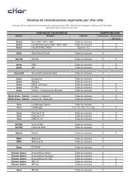 Sistemas de comunicaciones soportados por cHar utile