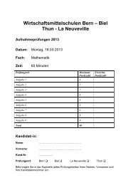 13 Mathematik Aufgaben - Gymnasium und Wirtschaftsmittelschule ...