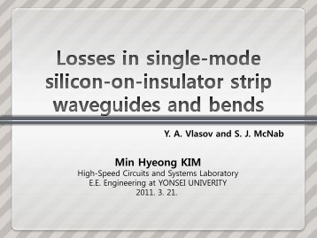 Losses in single-mode silicon-on-insulator strip waveguides and ...