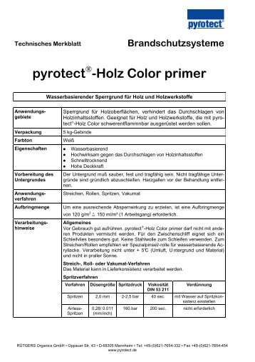 Holz Color primer - RÃTGERS Organics GmbH