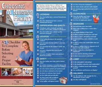 Nursing Home Checklist