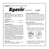 Eyevir Eye Oint - Centaur Pharmaceuticals Pvt. Ltd.