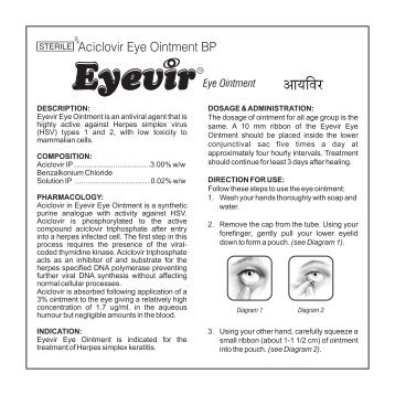 Eyevir Eye Oint - Centaur Pharmaceuticals Pvt. Ltd.