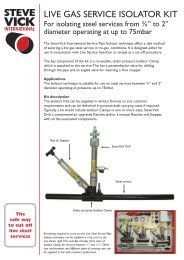 Live Gas Service Isolator - Steve Vick International