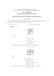 Number Theory II: Problems with Solutions - The University of ...