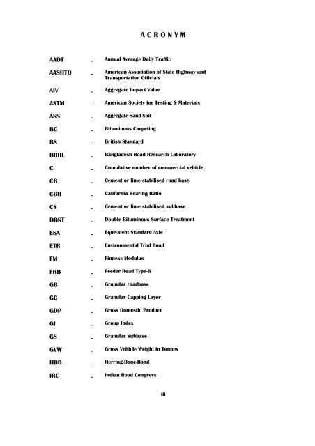 Road Pavement Design Manual - 1999 - LGED