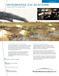 INTEGRATED C4I SYSTEMS - ThalesRaytheonSystems
