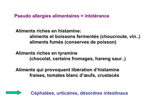 LES ALLERGIES ALIMENTAIRES