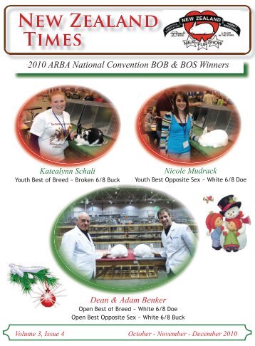 Oct-Dec - American Federation of New Zealand Rabbit Breeders