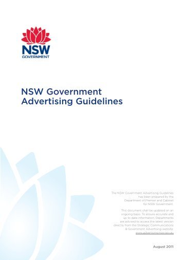 Advertising Guidelines.indd - NSW Strategic Communications