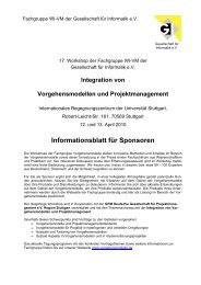 Informationsblatt für Sponsoren