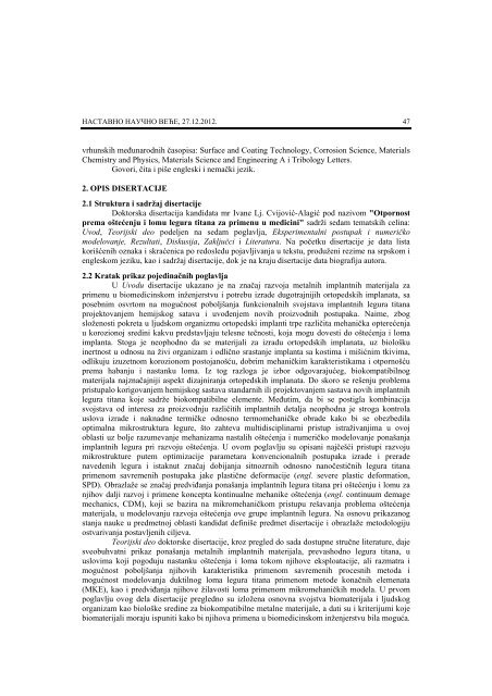 pdf,1400KB - TehnoloÅ¡ko-metalurÅ¡ki fakultet - Univerzitet u Beogradu