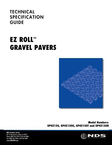 EZ ROLL GRAVEL PAVER Technical Specifications Guide