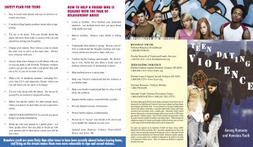 teen violence brochure.indd - Florida Council Against Sexual Violence