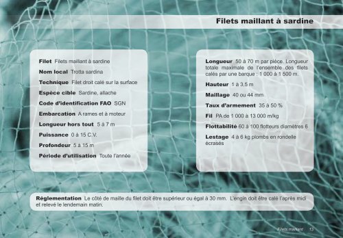 Guide des engins de pÃªche artisanale utilisÃ©s Ã  ... - Fao - Copemed