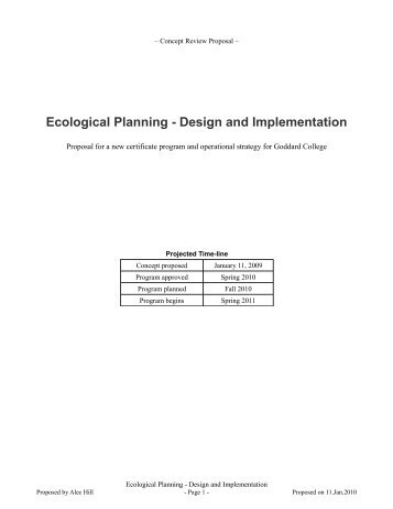 Ecological Planning - Design and Implementation - Goddard ...
