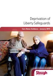Deprivation of Liberty Safeguards - Slough Borough Council