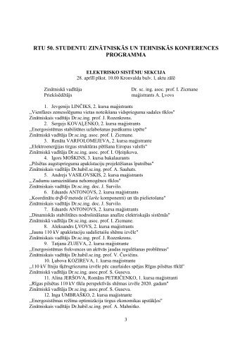 rtu 50. studentu zinātniskās un tehniskās konferences ... - Aleph Files