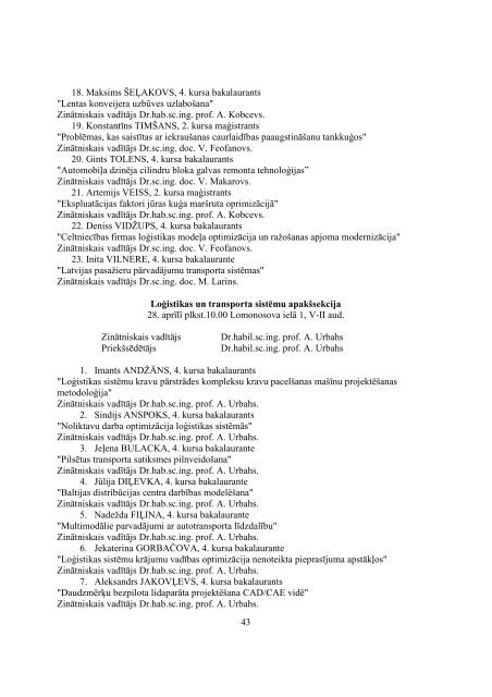 rtu 50. studentu zinātniskās un tehniskās konferences ... - Aleph Files