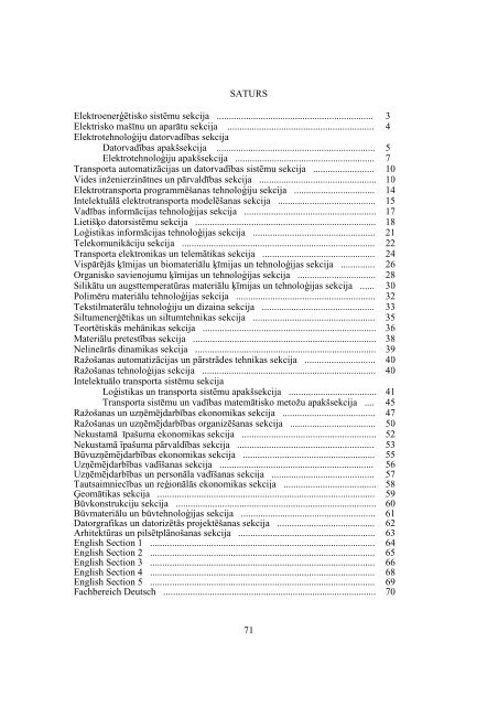 rtu 50. studentu zinātniskās un tehniskās konferences ... - Aleph Files