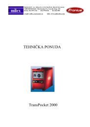 TEHNIÄKA PONUDA TransPocket 2000 - MILEX doo - aparati za ...